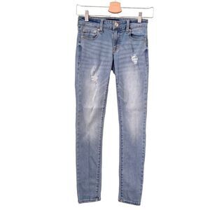 Aeropostale Low Rise Distressed Jegging in Size 0